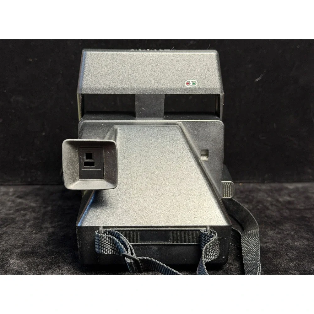 Polaroid Spirit 600 Instant Film Camera Silver Black Vintage 600 Series Flash